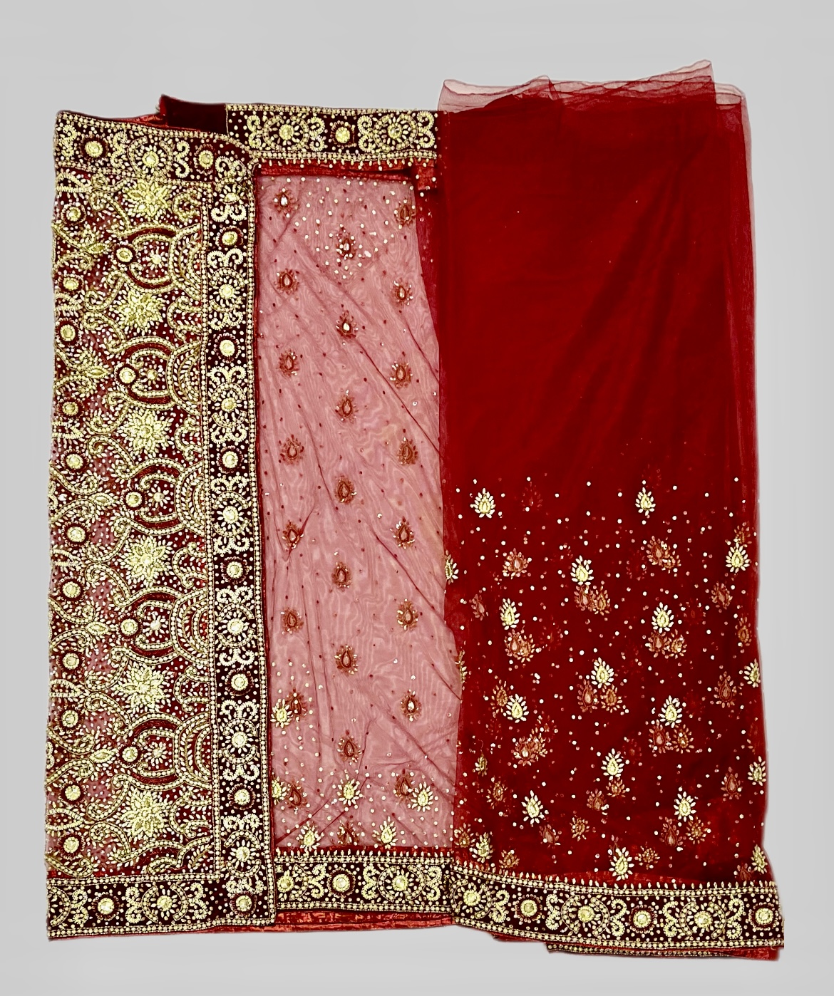 Net embroidery sarie