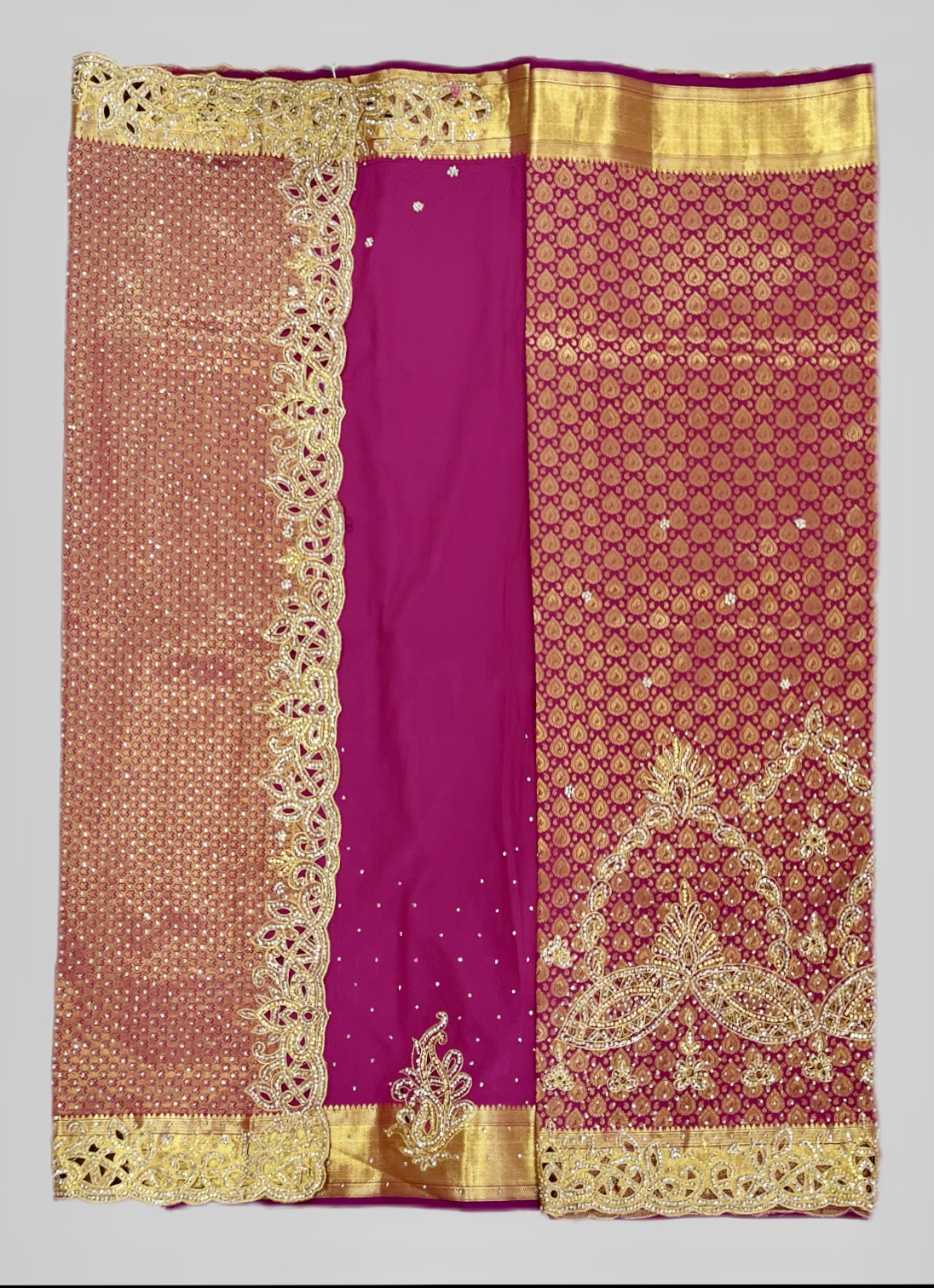 Kanchivaram cutwork Sarie